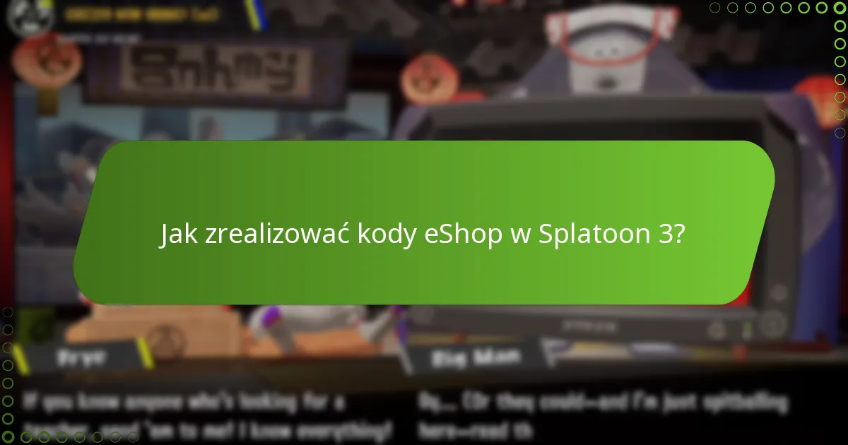 Jak kody eShop do Splatoon 3 wypadają w porównaniu do innych kodów gier?