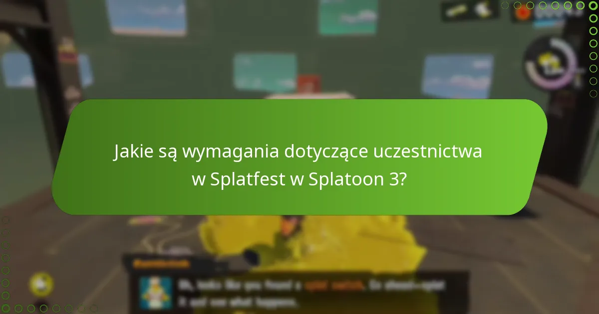 Jak uczestnictwo w Splatfest porównuje się do innych wydarzeń?